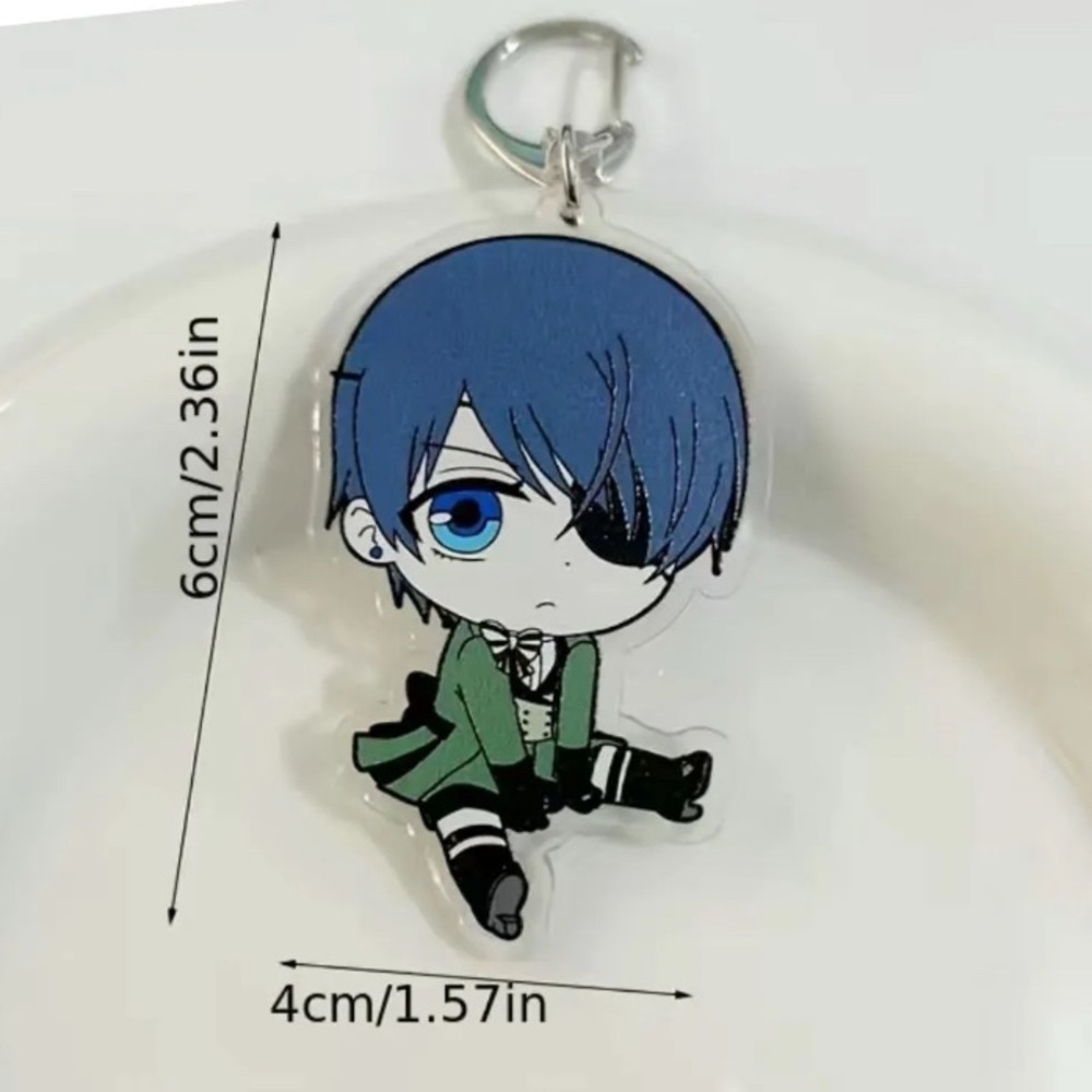 Anime Ciel black butler keychain